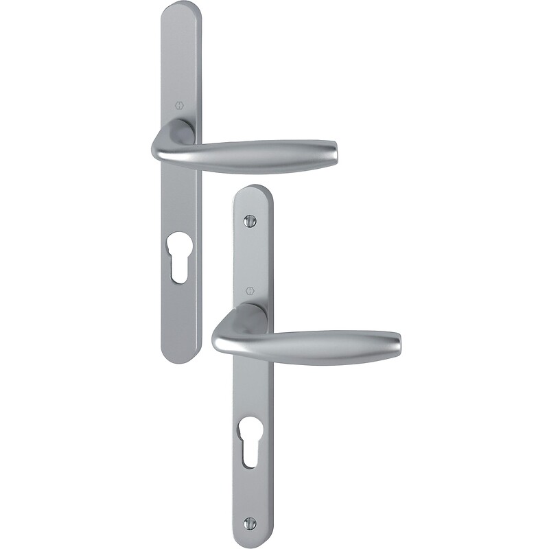 Ensemble sur plaque étroite de 24 mm ligne New York clé I carré de 7 entraxe 70 mm épaisseur porte 68-77 mm blanc 9016 - HOPPE - 583374 – Image 3