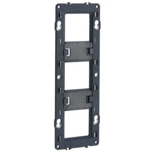 Support pour fixation à vis Batibox montage horizontal/vertical pour 3 postes 6/8 modules - Legrand - 357897