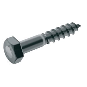Vis bois tête hexagonale inox A2 10x60mm boîte de 50 pièces - ACTON - 571966