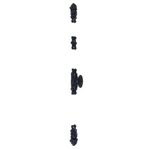 Crémone en fonte de style type CSF 168 Modèle C pour tringle de 16 X 8 mm sans tringle époxy noir - Rollinger - 491800
