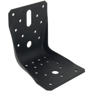 Équerre de structure renforcée, peinture noire poudre polyester, fixation sur bois ou béton, 100x100mm épaisseur 2mm - SIMPSON - 698706
