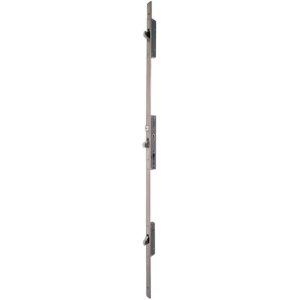Serrure à larder pour profil étroit Multiblindo 3 points têtière en U de 1860 x 24 x 6 mm entraxe 92 mm axe à 18 mm - ISEO CITY - 455330