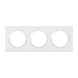 Plaque carrée dooxie 3 postes blanc - Legrand - 633389