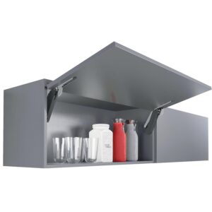 Kit de compas de relevage FREE SPACE Push to Open - ferrures droite/gauche, H225/650 mm - Force B - finition anhtracite - KESSEBÖHMER - 623471