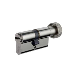 Cylindre double à bouton de sûreté type VELIX 30 X B40 laiton nickelé 5 clés réversibles brevetées - VACHETTE ASSA ABLOY - 174346