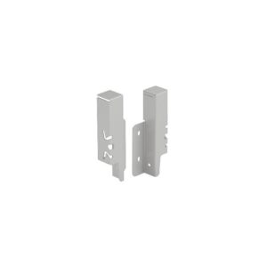Kit de raccords de paroi arrière droit / gauche hauteur 126 mm coloris argent pour paroi arrière bois ou alu - HETTICH - 425608