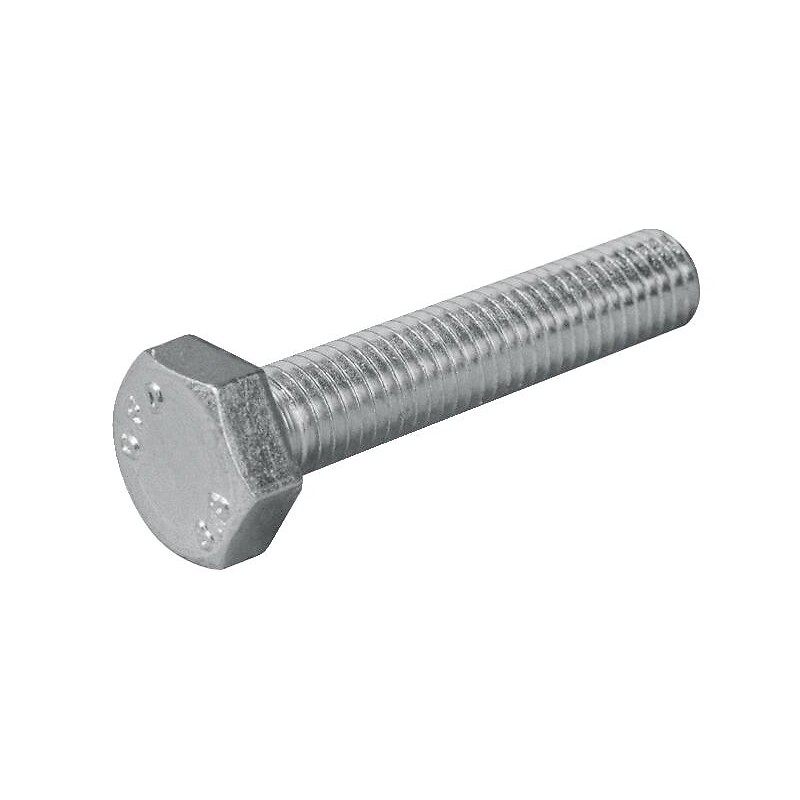 Vis à métaux tête hexagonale acier zingué blanc 8.8 filetage total 10x20mm boîte de 200 pièces - STAFA - 602645
