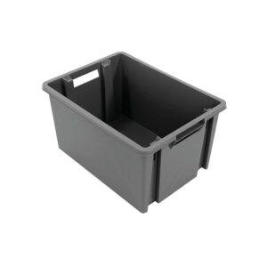 Bac gerbable et emboîtable en polypropylène Novabac, coloris gris acier, 18 litres - NOVAP - 598046