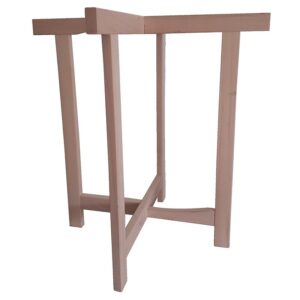 Tréteau hêtre en croix X-Pro hauteur 71 cm sans ferrure avec assemblage perpendiculaire de 2 parties avec encoches - JACQUENET-MALIN - 117112