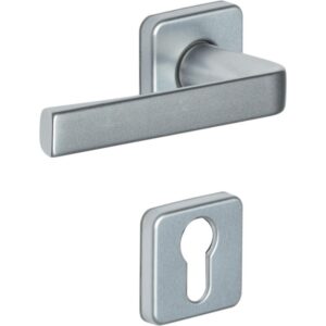 Béquille double sur rosace carrée finition argent condamnation sans voyant Kaza - VACHETTE ASSA ABLOY - 640648