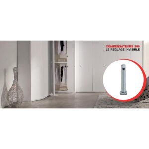Vérin à encastrer Ø12 mm avec patin Hauteur 52 mm réglage 25 mm - CAMAR - 104308