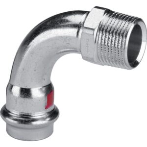 Coude électrozingué 90° femelle diamètre 28 filetage 26x34 558444 - VIEGA - 719799