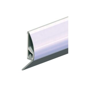Profil de bas de porte en PVC, habillage inox avec lèvre en 1 ml - ELLEN - 344177