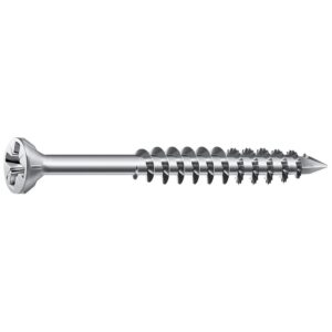 Vis de pose pour planchers en bois massif acier zingué bichromaté 3,5x45 boîte de 500 pièces - SPAX - 548577