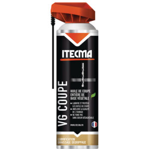 Huile de coupe entière de base végétale VG COUPE aérosol de 650 ml brut/ 400 ml net - ITECMA - 615021