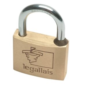 Cadenas à clé corps laiton anse acier chromé Ancre 35 boîte de 10 - LEGALLAIS - 572922