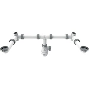 Tubulure gain de place Connectic double vasque Ø 32 mm - VALENTIN - 290047