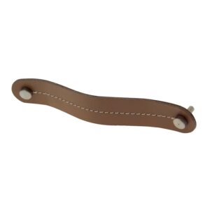 Poignée en cuir - finition brun - extraxe 128 mm - CADAP - 624549