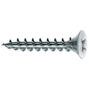 Vis pour profilés tête fraisée Phillips acier laqué blanc entièrement filetées Framex Pvc, Ø 4,3 mm, L 20 mm, 1000 pi - MUSTAD - 637918