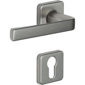 Béquille double sur rosace carrée finition argent bec-de-cane Kaza - VACHETTE ASSA ABLOY - 640627