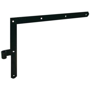 Paire d'équerres de volet festonnées droite et gauche D14 35 x 600 mm en acier phorétique noir - TORBEL - 643042