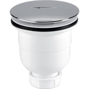 Bonde de douche capot ABS chromé Ø 90 mm sortie verticale - NICOLL - 723029