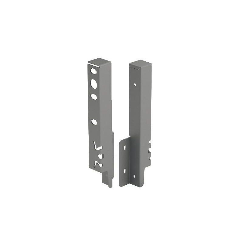 Kit de raccords de paroi arrière droit / gauche hauteur 186 mm coloris anthracite pour paroi arrière bois ou alu - HETTICH - 425685