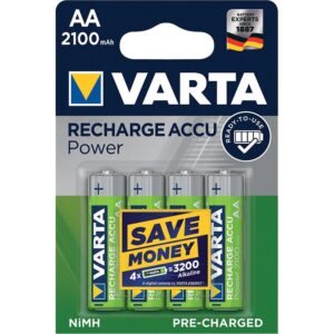 Lot de 4 piles rechargeables accumulateurs AA - 2100mAH - Varta - VARTA - 500109
