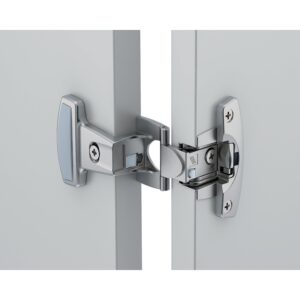 Boîtier à enfoncer 180° - 230° - 270° pour porte de 19mm entraxe 52mm finition nickelé - Selekta Pro 2000 - HETTICH - 495832