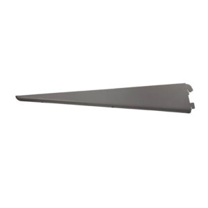 Consoles en U pour crémaillère double - longueur 320 mm - finition gris taupe mat - SYSTEM PLUM - 168863
