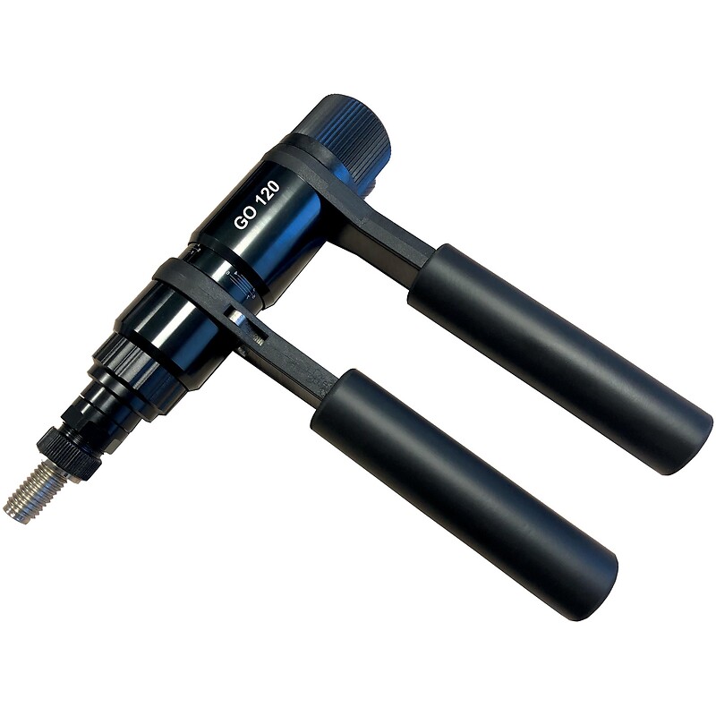 Pince à cliquet GO 120 pour pose d'écrous à sertir filetage M5 à M12 Coffret avec 1 pince 5 nez et 5 tiges de traction - DEGOMETAL - 289949