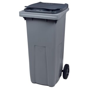 Conteneur 2 roues gris/gris 240 litres vidage par prise frontale - ROSSIGNOL - 448911