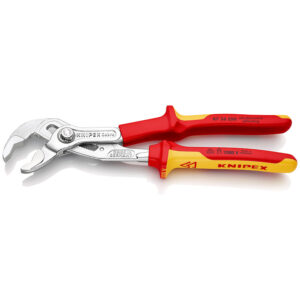 Pince multiprise Cobra® 250 mm à gainage bi-matière et finition chromée - isolée 1000V - capacité 46mm - KNIPEX - 186664