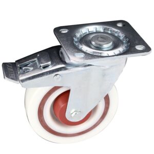 Roulette pivotante à blocage sur platine charges moyennes Gem Roll's, diamètre 100 mm, platine 105x85 mm, charge 200 kg - GUITEL HERVIEU - 454678