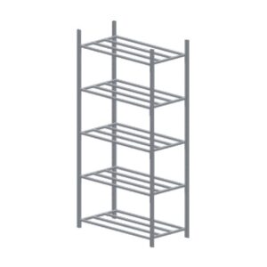 Rayonnage tubulaire EPSILINE COMPACT acier galvanisé charges légères 5 niveaux élément départ 2000x1000x388mm - Manorga - 658162