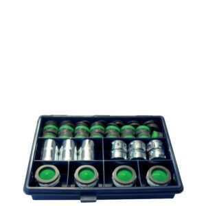 Coffret de 29 économiseurs - 6 économiseurs F22x100 - 6 économiseurs M24x100 - 15 cartouches seules - 4 économiseurs M28 - Neoperl - 100865