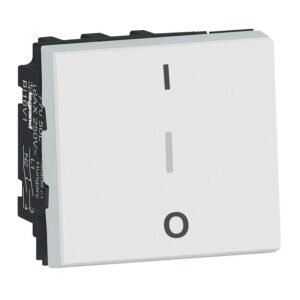 Interrupteur bipolaire programme Mosaic 2 modules 10AX blanc - Legrand - 357484