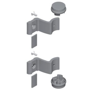 Kit supports droits + bouchons 7329 finition blanc - LA CROISÉE DS - 384287
