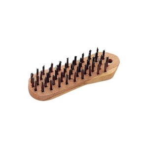 Brosse métallique 4 rangs forme violon corps en bois 912-B4 - SAM outillage - 215707