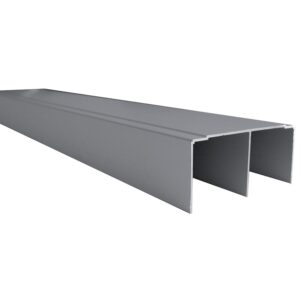 Rail haut pour portes coulissantes de meubles Palma, finition argent, longueur 3000 mm - LEGALLAIS - 597850