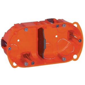 Boîte multimatériaux Batibox 2 postes 4/5 modules vertical/horizontal profondeur 40 mm - Legrand - 360956