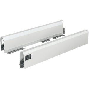 Kit tiroir ArciTech longueur 400 mm - hauteur 94 mm - coloris blanc - livré avec profils, attaches-façade et caches - HETTICH - 424803