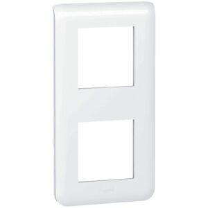 Plaque programme Mosaic 2x2 modules vertical blanc - Legrand - 357610