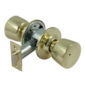 Serrure tubulaire bec-de-cane à condamnation 3503 - axe 70mm - laiton poli - TESA ASSA ABLOY - 103258