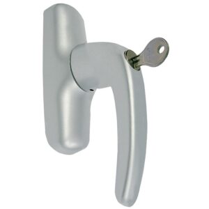 Crémone à clé Néfer 1 fourche entraxes 84-104 mm pour oscillo-battant inversé finition argent - FAPIM - 103146