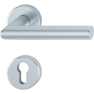 Béquille double sur rosaces Amsterdam ep 35-45 mm argent clé I - HOPPE - 143859