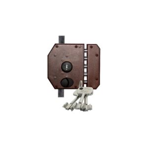 Coffre en applique Perfecta A2P* main gauche sans tringle coloris marron - ISEO CITY - 445663