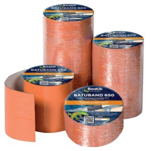 Bandes d'étanchéité autocollantes Batuband 650 Coloris orange, rouleau de 10 mètres largeur 22,5 cm - BOSTIK - 560673