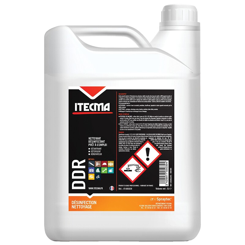 Détartrant détergent rénovateur DDR bidon de 5 litres - ITECMA - 590584