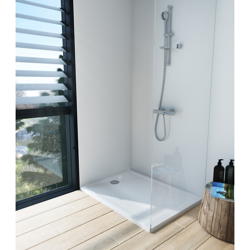 Receveur de douche céramique Cascade ultra-plat blanc brillant 90x90 cm - VITRA - 646941 – Image 3